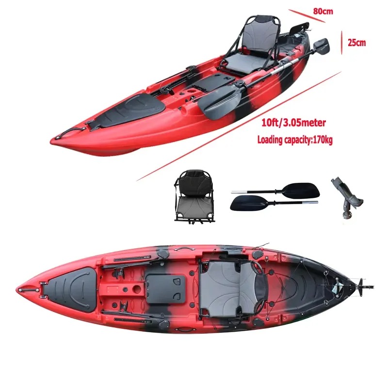 Kayak de pêche monoplace de 10 - Fishing Boat Paddle avis et prix